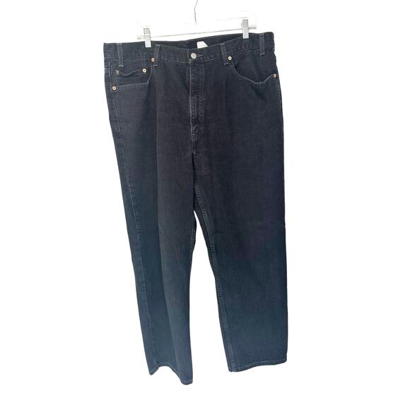 Levi's Jeans Men's Black 550 Relaxed Fit Straight Leg Cotton Rugged Size 42 x 30 - Picture 1 of 13